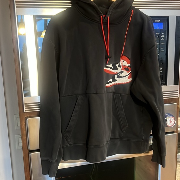 Nike AIR JORDAN MEN’s Jumpman Holiday HOODIE BLACK SWEATSHIRT SIZE XL - Picture 3 of 10